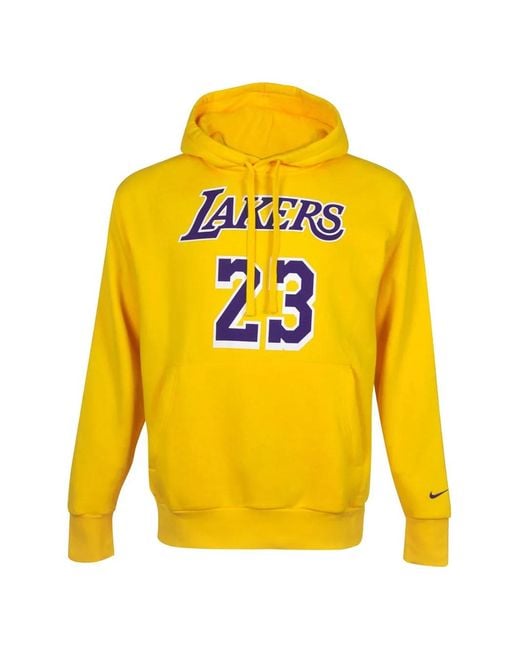 Nike Yellow Lakers Essential Hoodie for men