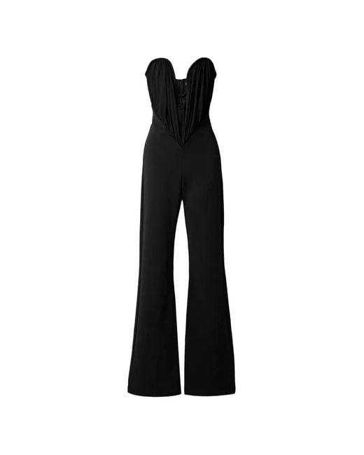 Et Ochs Black The Gabriel Strapless Gathered Jumpsuit