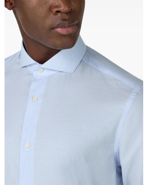 Boggi Blue Slim-Fit Twill Shirt for men