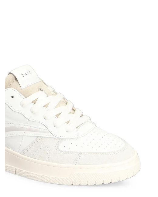 Date White Torneo Pure Perforated Panelled Sneakers for men