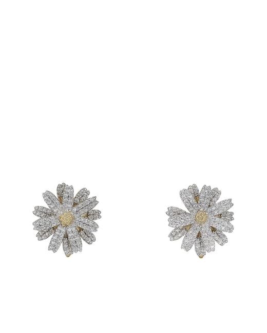 Anabela Chan Metallic Daisy Drop Citrine Earrings