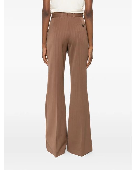 Stella McCartney Brown Pleated Trousers