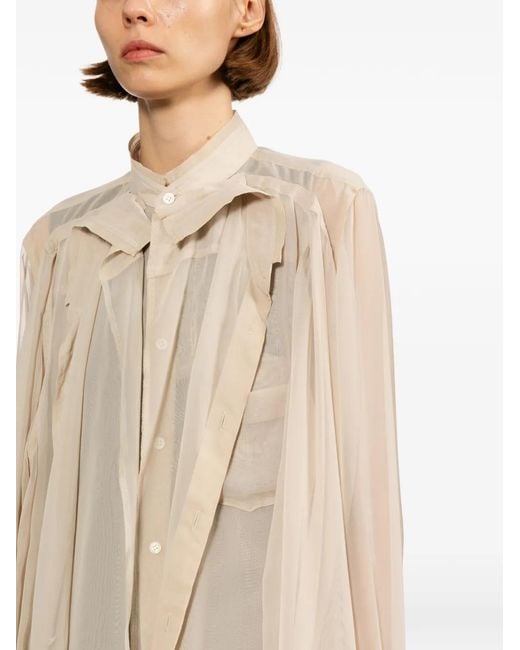 Comme des Garçons Natural Sheer Panelled Shirt