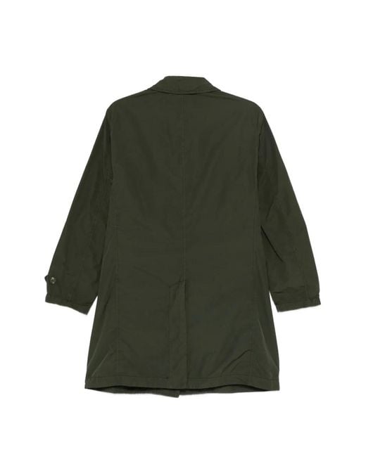 Aspesi Green Manteau Boutonné À Manches Longues