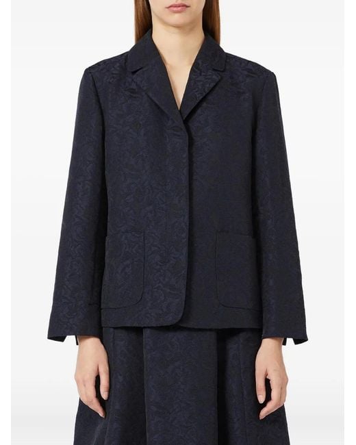 Max Mara Blue Long-Sleeve Blazer