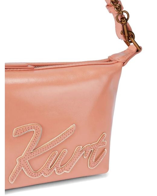 Kurt Geiger Pink Kurt Soft Chain-Strap Mini Bag
