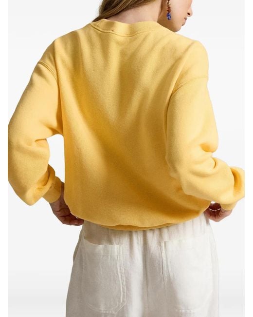 Polo Ralph Lauren Yellow Logo-Embroidered Sweatshirt