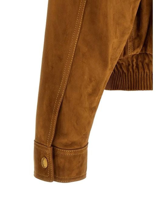 Versace Brown Medusa Suede Jacket for men