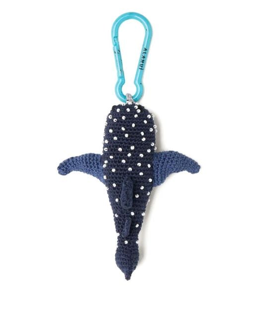 Alanui Blue Crochet Keyring