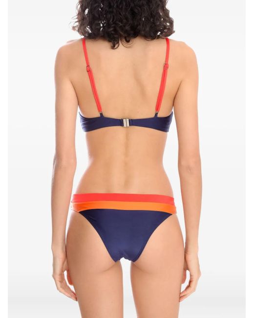 Lygia & Nanny Orange Stripe-Detail Bikini