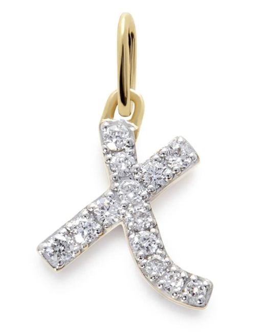 Monica Vinader White 14Kt L Charm Diamond Necklace