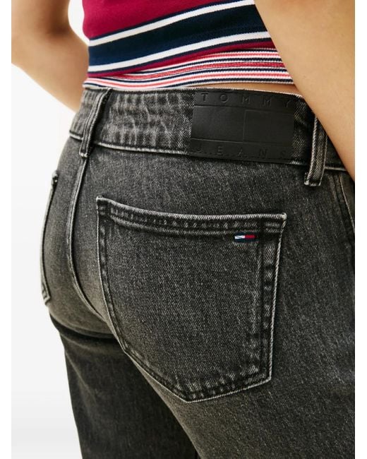 Tommy Hilfiger Gray Double-Button Flared Jeans