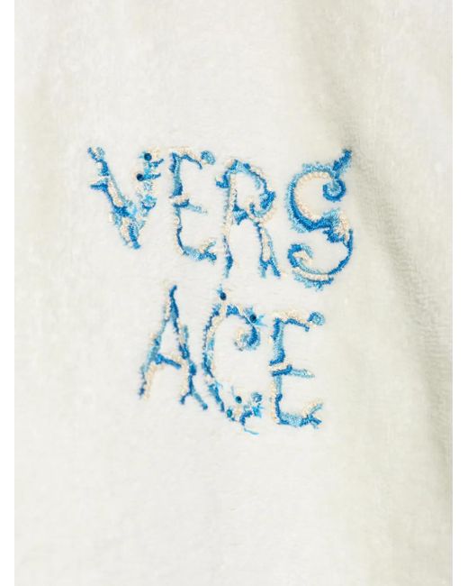 Versace White Hooded Cropped Top