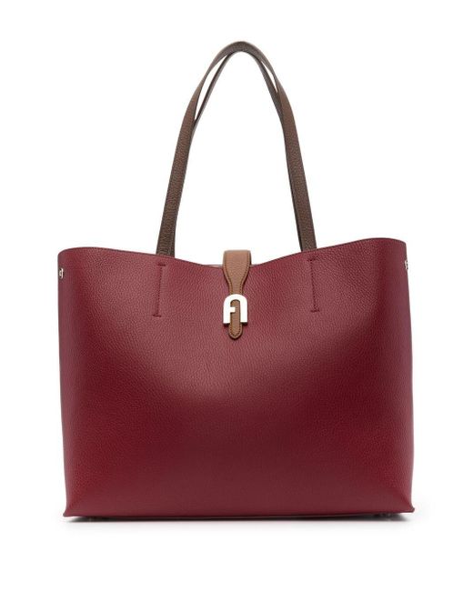 Furla Leather Sofia Tote Bag in Red Lyst