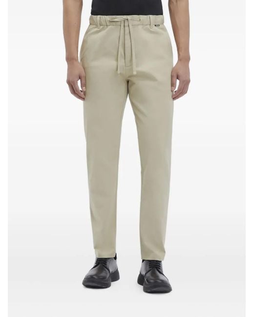 Calvin Klein Tapered-Hose mit Kordelzug in Natural für Herren
