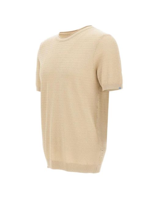 Bob Natural Cross Textured-Finish Sweater for men