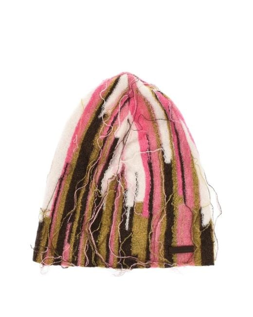 DSquared² Beanie Im Distressed-Look in Pink für Herren