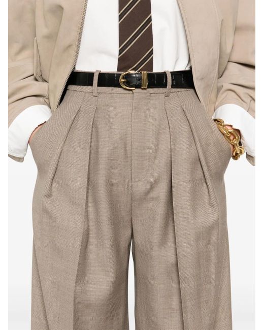 Saint Laurent Wollen Broek in het Gray
