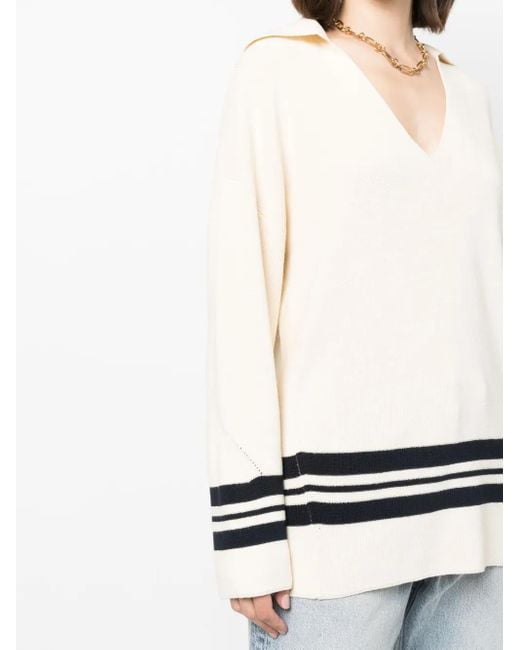 Pull Oversize À Bords Rayés Rag & Bone en coloris White