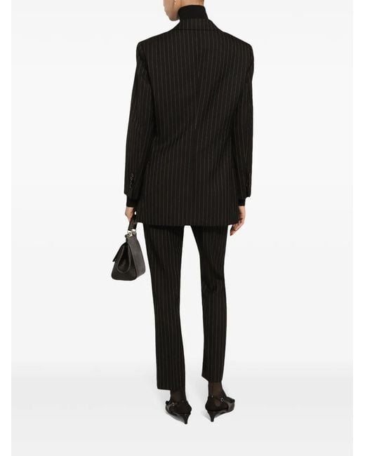 Dolce & Gabbana Black Striped Blazer