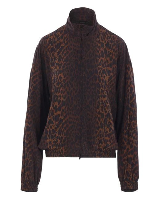 Balenciaga Brown Jacke mit Leoparden-Print