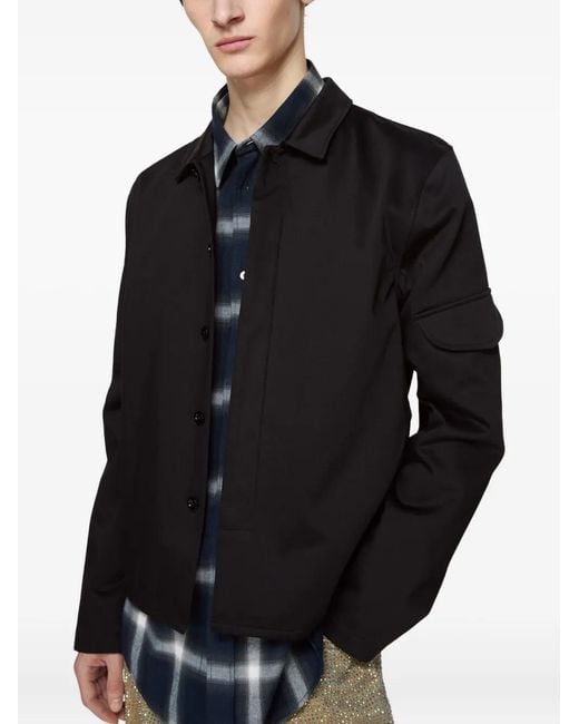 Acne Black Button-Fastening Jacket for men