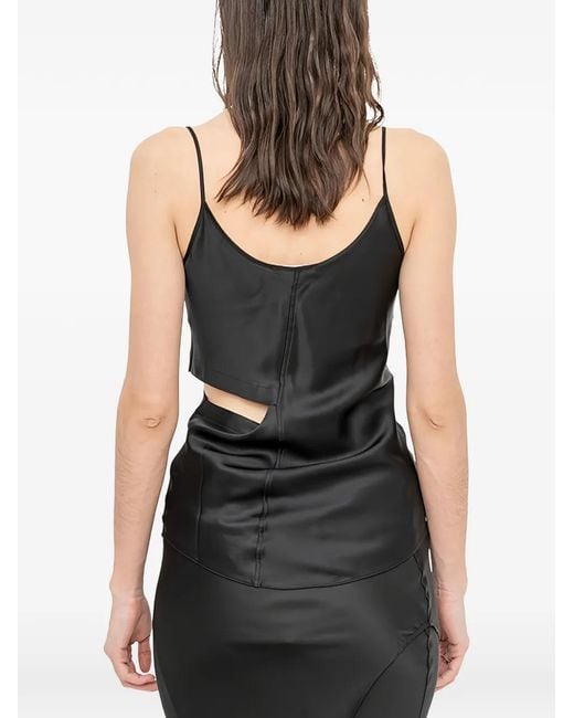 Andrea Ya'aqov Black Cut-Out Tank Top