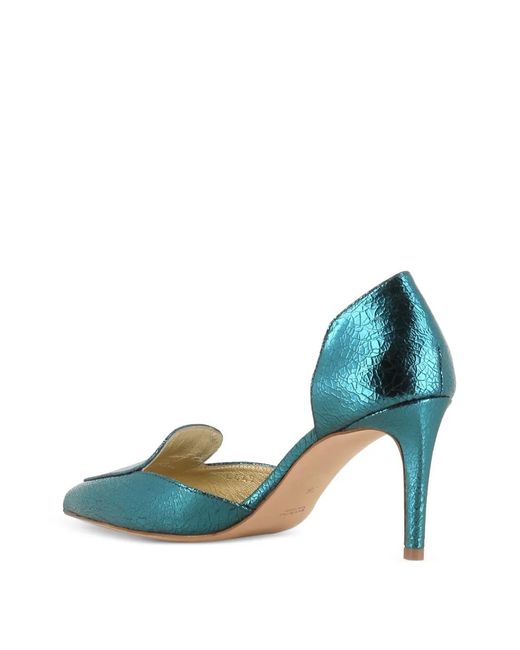 Antonio Barbato Maestri Veneziani Blue Crackled-Effect Leather Pumps