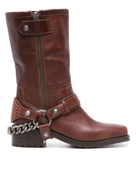 Zadig & Voltaire Brown Igata Leather Boots
