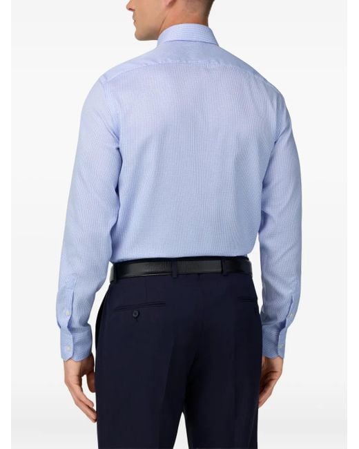 Camisa con cuello nápoles Boggi de hombre de color Blue