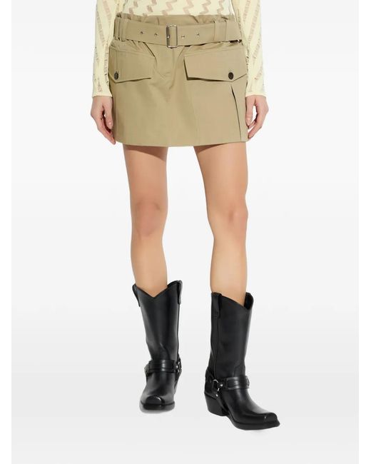 IRO Natural Belted Mini Skirt