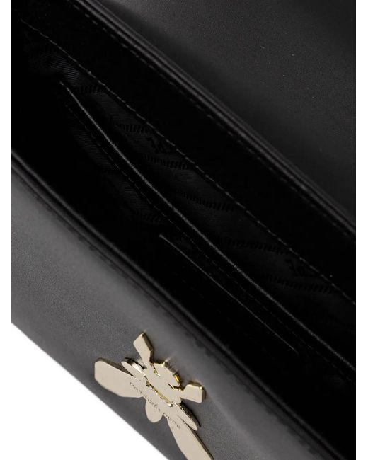 Patrizia Pepe Black Fly Leather Cross Body Bag