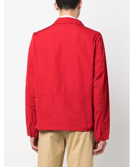 Aspesi Red High-Neck Zip-Up Jacket for men