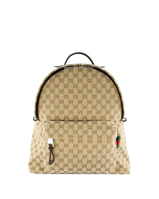Gucci Metallic Gg-Monogram Backpack for men