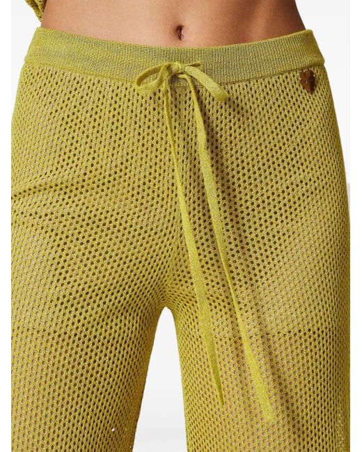 Twinset Yellow Knitted Trousers