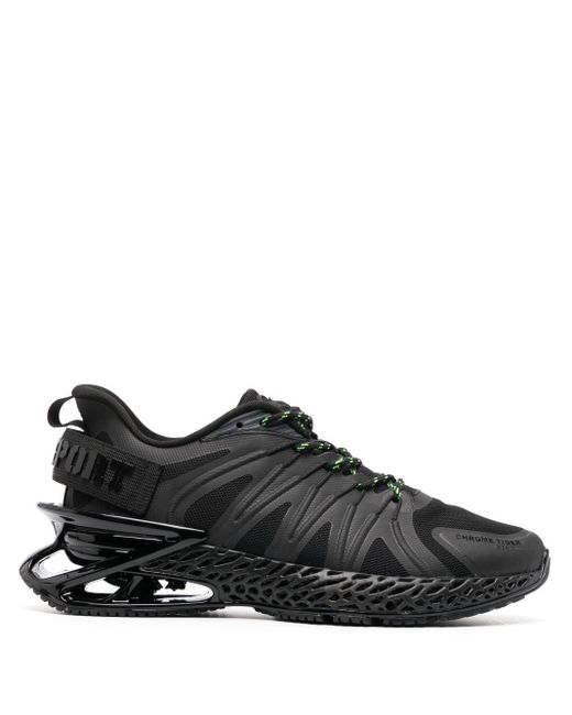 Philipp Plein Black Chrome Tiger Gen.x Sneakers