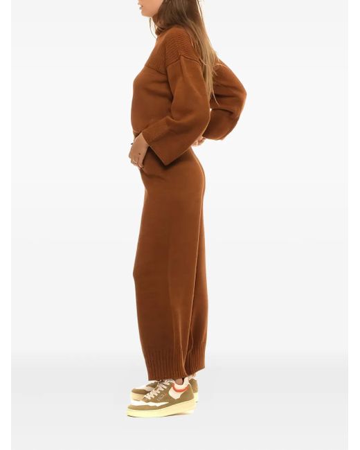 Akep Brown Knitted Trousers