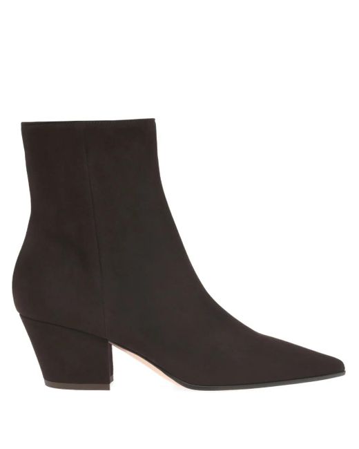 Gianvito Rossi Brown 55Mm Keinna Pointed-Toe Block-Heel Boots