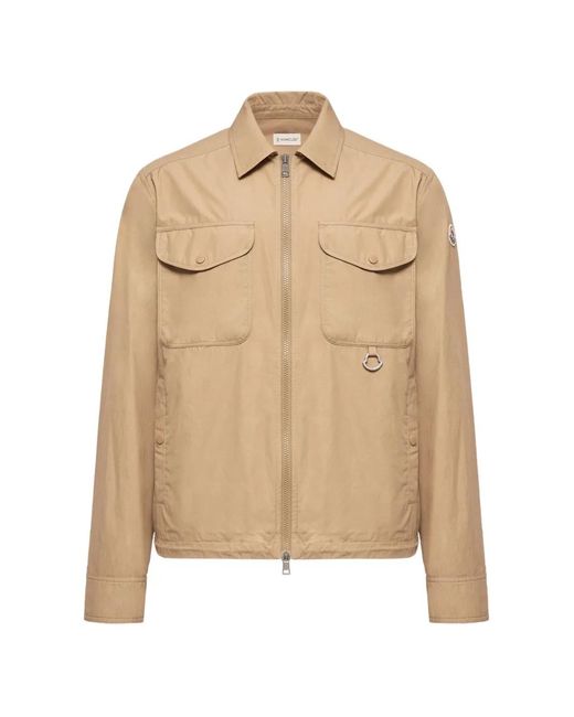 Moncler Natural Poplin Long Sleeve Jacket for men