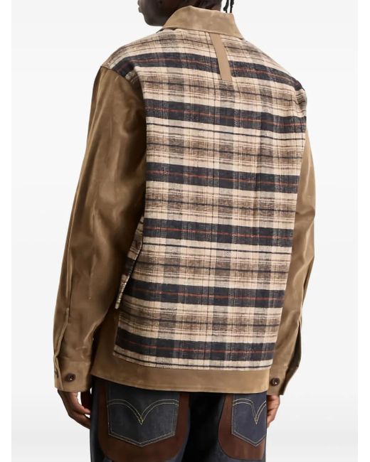 Chaqueta a cuadros Junya Watanabe de hombre de color Brown
