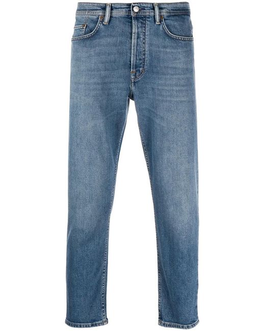 Acne Cropped Jeans in het Blue voor heren