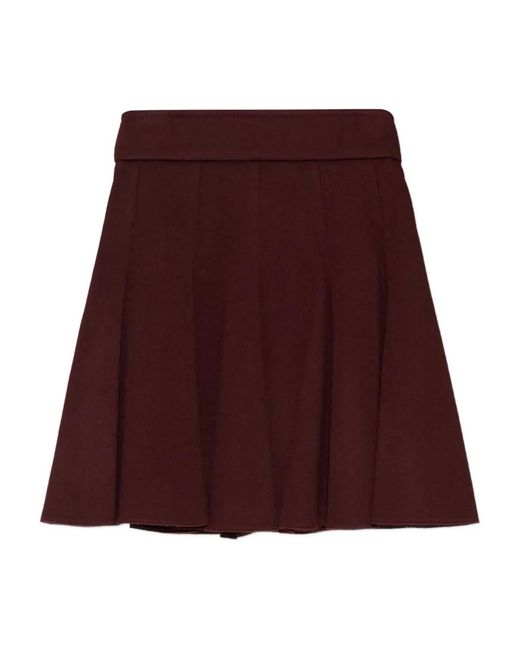 Max Mara Red Camel Drap Mini Skirt