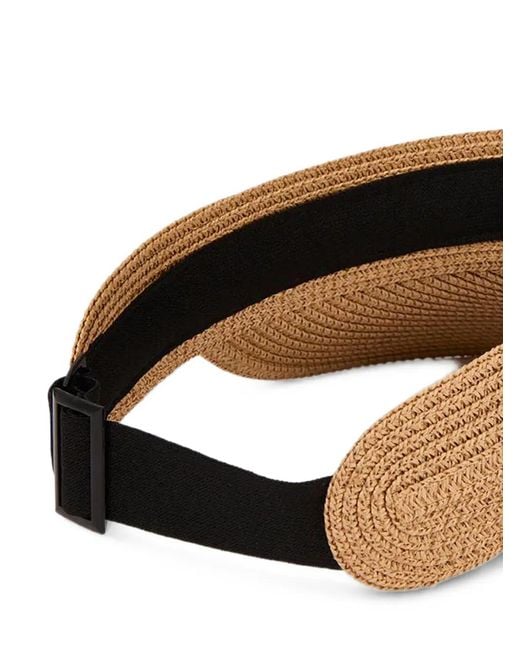 Liviana Conti Brown Woven-Design Visor