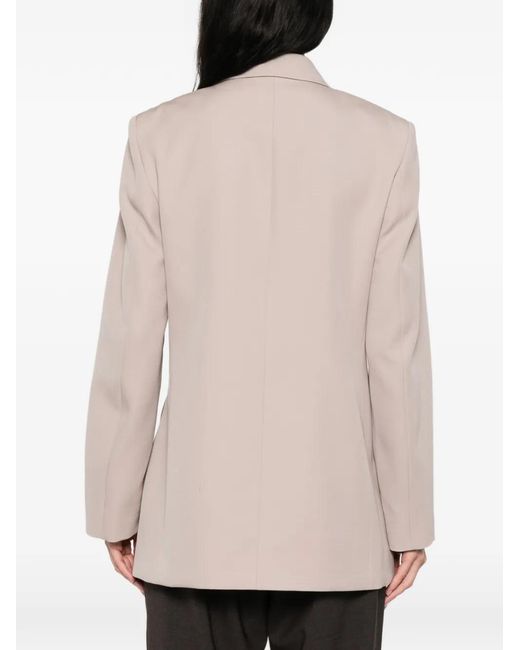 Jil Sander Natural Double-Breasted Jacket