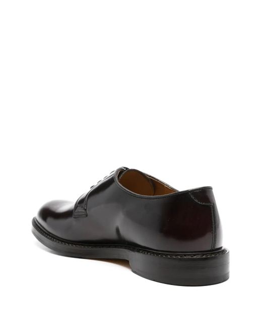 Doucal's Brown Leather Derby Shoes for men