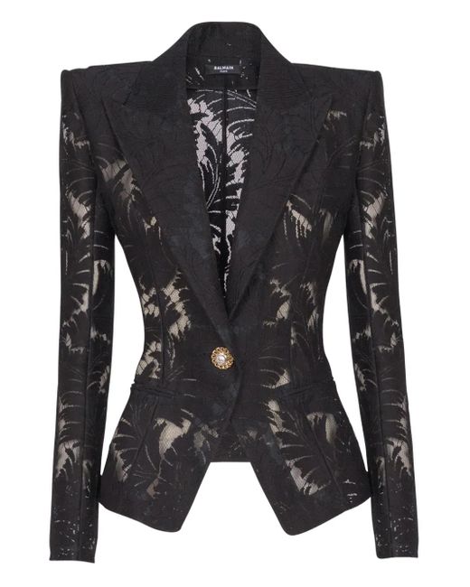 Balmain レース ジャケット Black