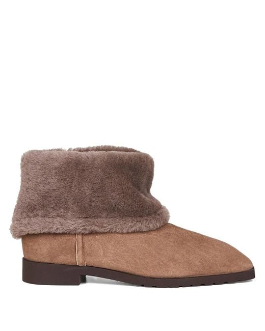 Totême  Shearling-cuff Boots Brown