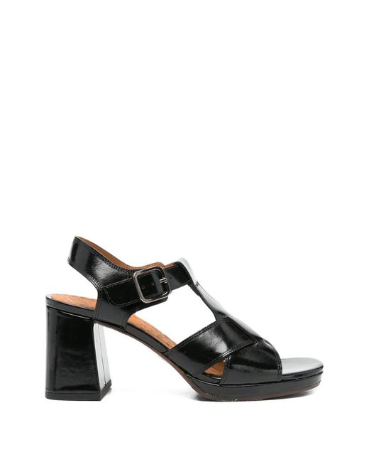 Chie Mihara Black Obana T-Bar Buckle Sandals