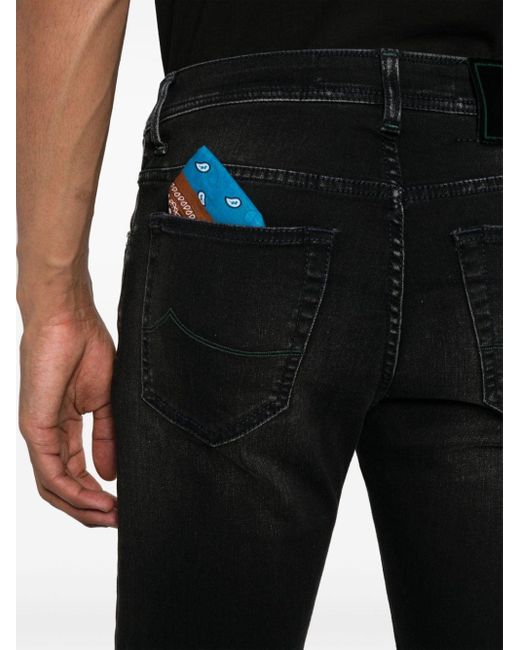 Jacob Cohen Black Bard Slim-fit Jeans for men