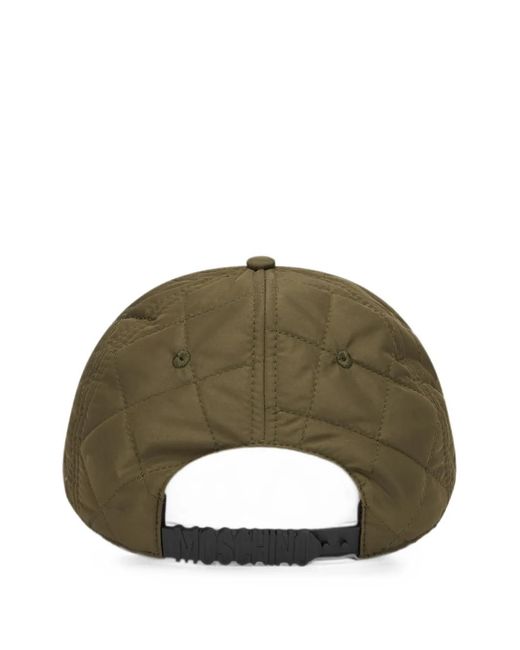 Moschino Green Casquette Matelassée À Patch Logo for men